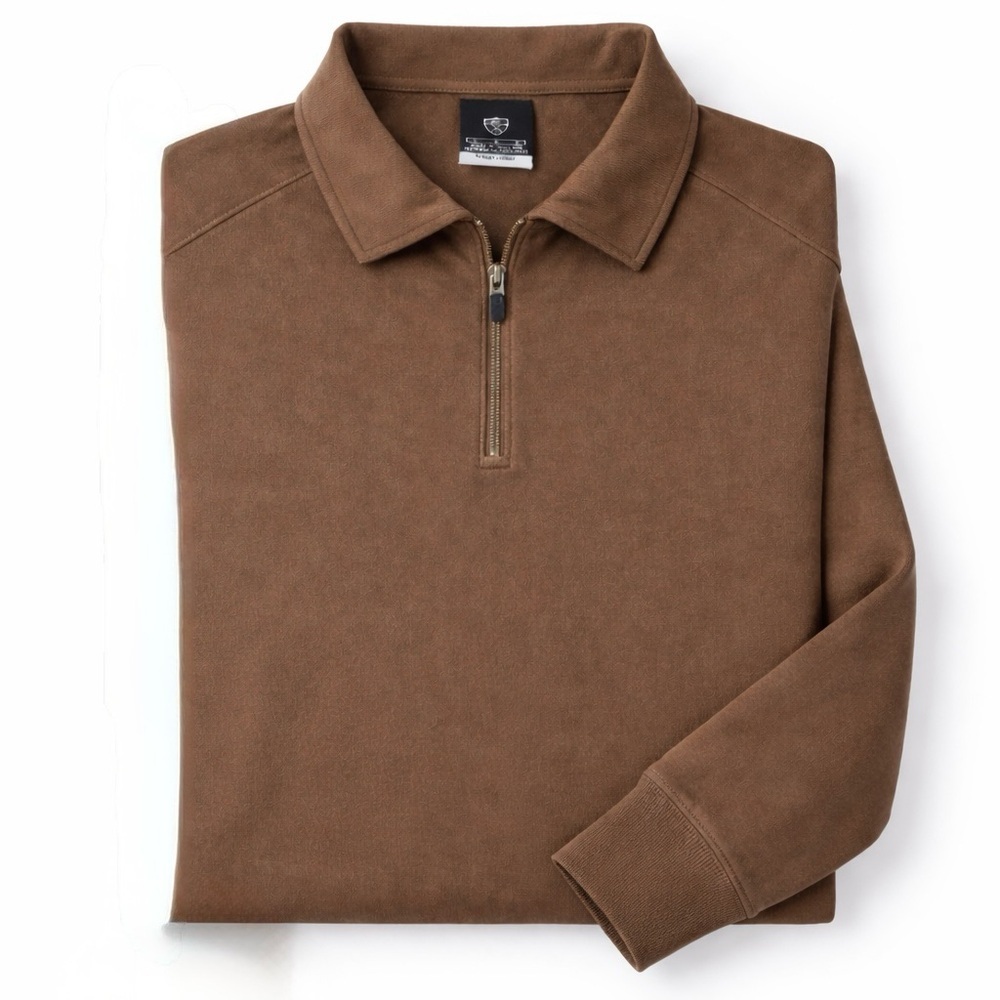 Nike Golf FitDry Quarter-Zip Polo –Size Large Brown Excellent Like-New Condition
